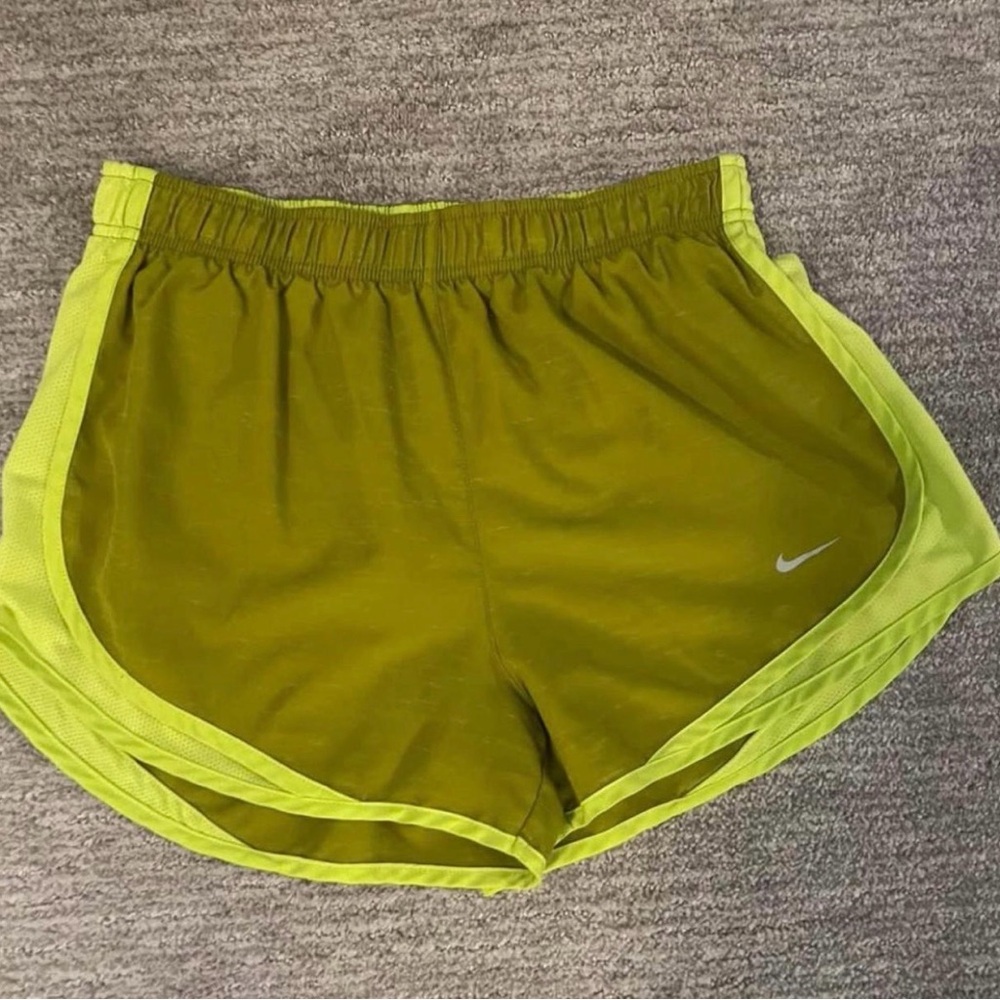 Nike Women's Lime Green Athletic Shorts